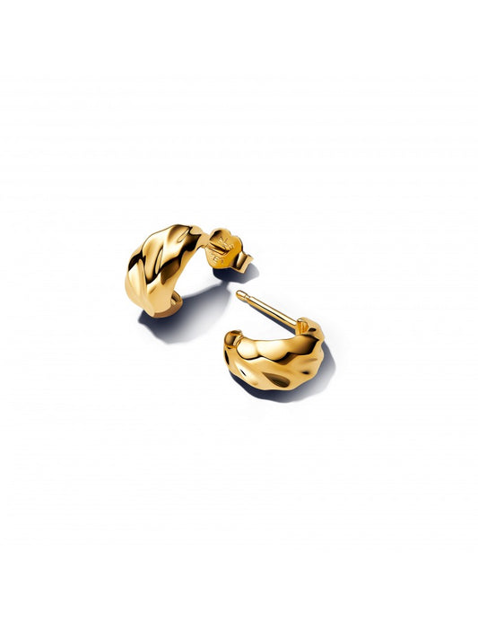 Boucles d'oreilles créoles ouvertes ondulées