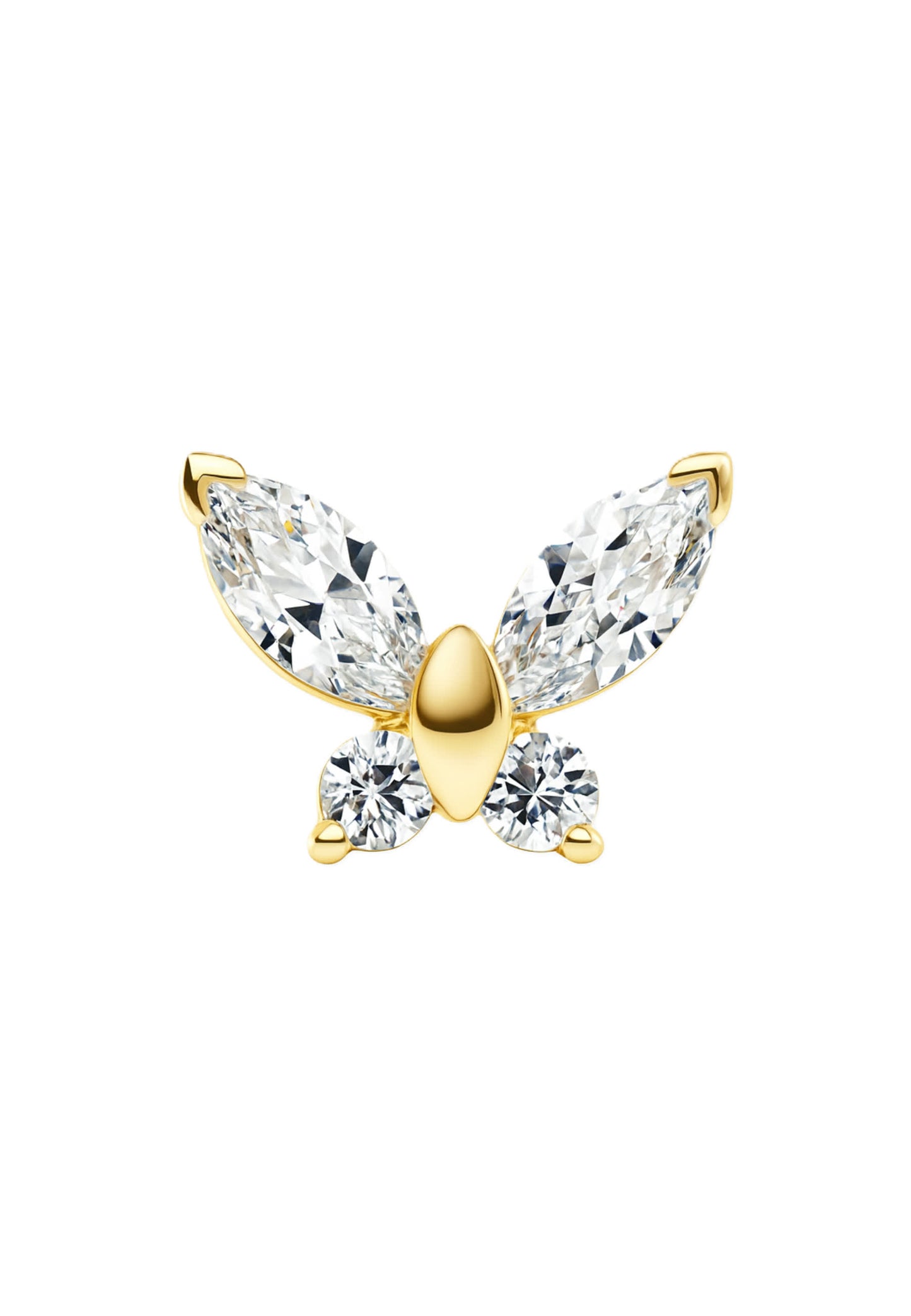 Boucles d'oreilles à tige papillon