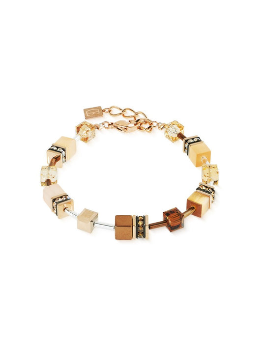 Collier été - Cristal Swarowski -  ambre, champagne et beige