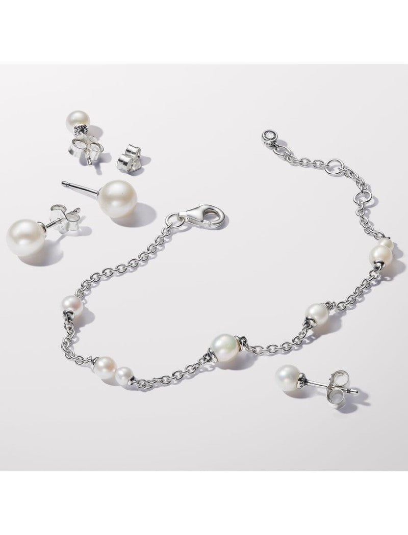 Argent 925/1000 Perle de culture d'eau douce traitée Blanc