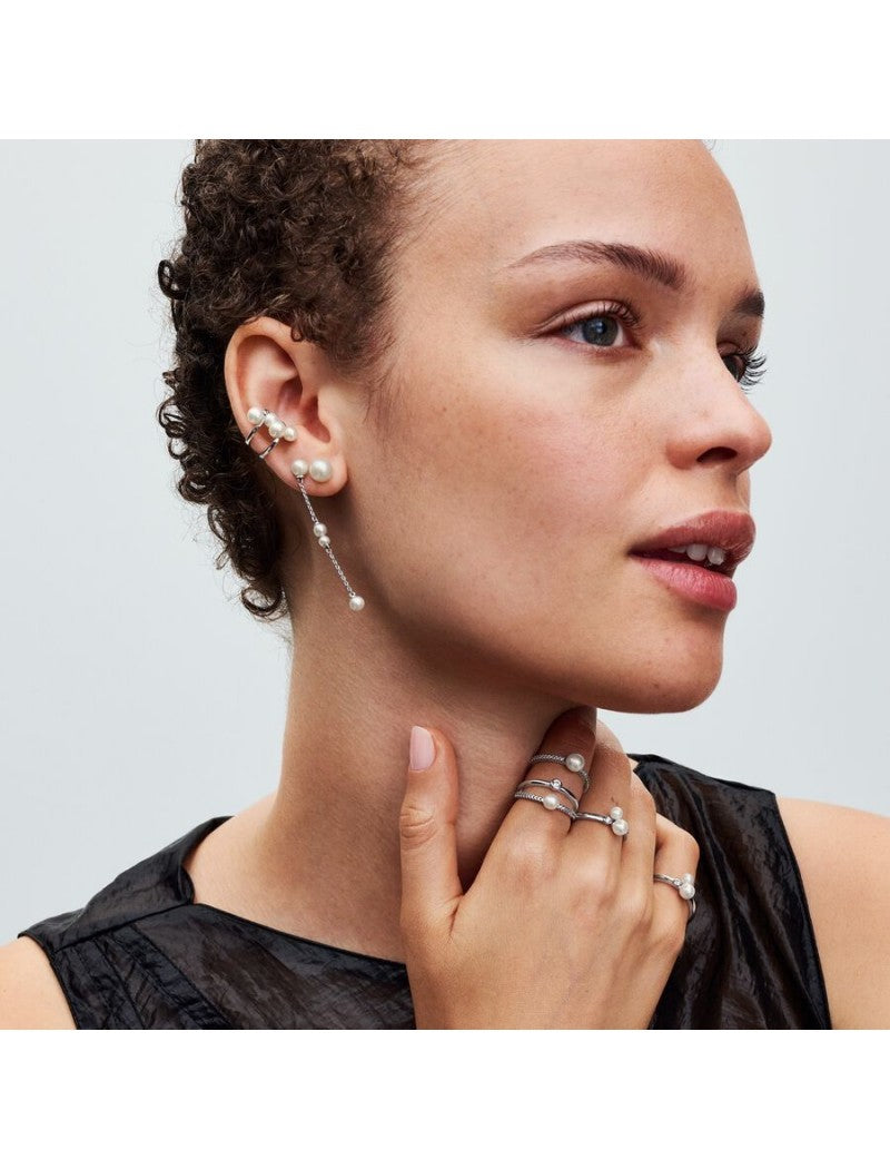 Argent 925/1000 Perle de culture d'eau douce traitée Blanc