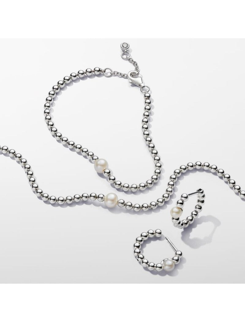 Argent 925/1000 Perle de culture d'eau douce traitée Blanc