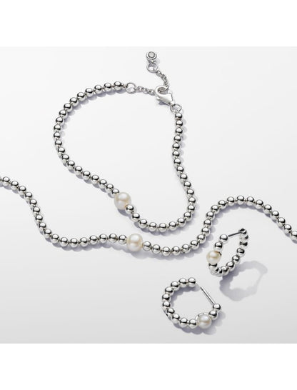 Argent 925/1000 Perle de culture d'eau douce traitée Blanc