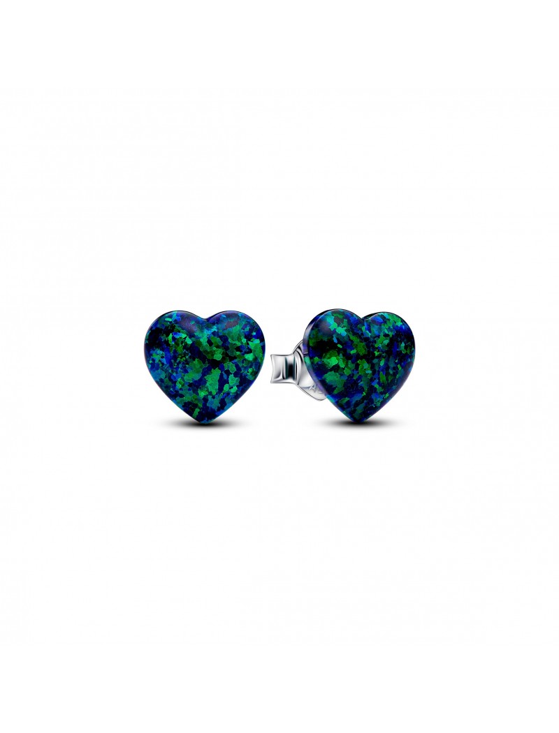 Argent 925/1000 Opale synthétique Vert