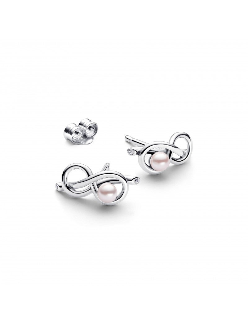 Boucles d'oreilles à tige avec nœud infini