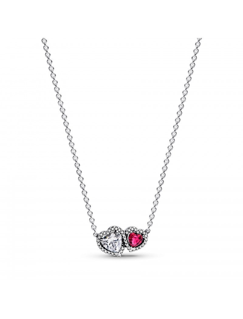 Collier pendentif coeurs halo