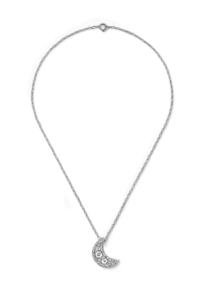 Collier pendentif croissant de lune