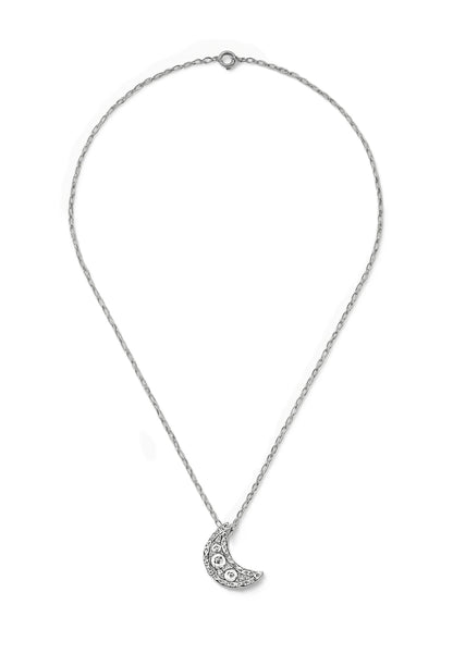 Collier pendentif croissant de lune