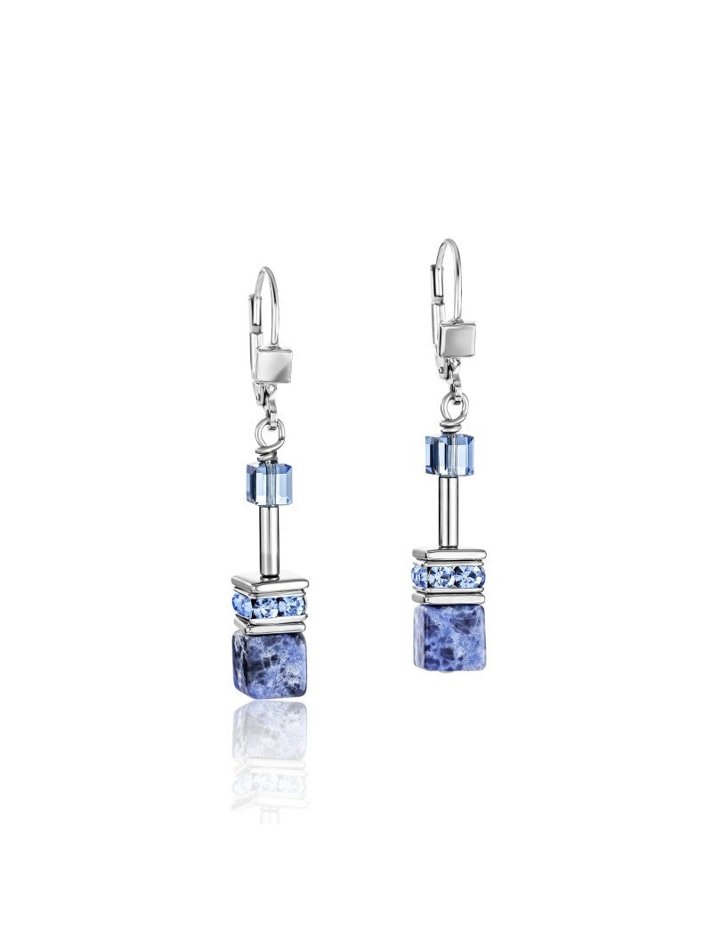 Boucles d'oreilles bleues