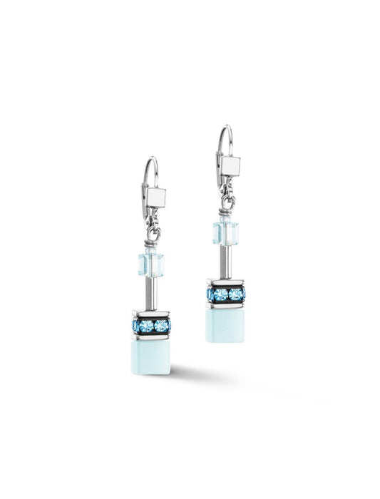 Boucles d'oreilles aqua clair