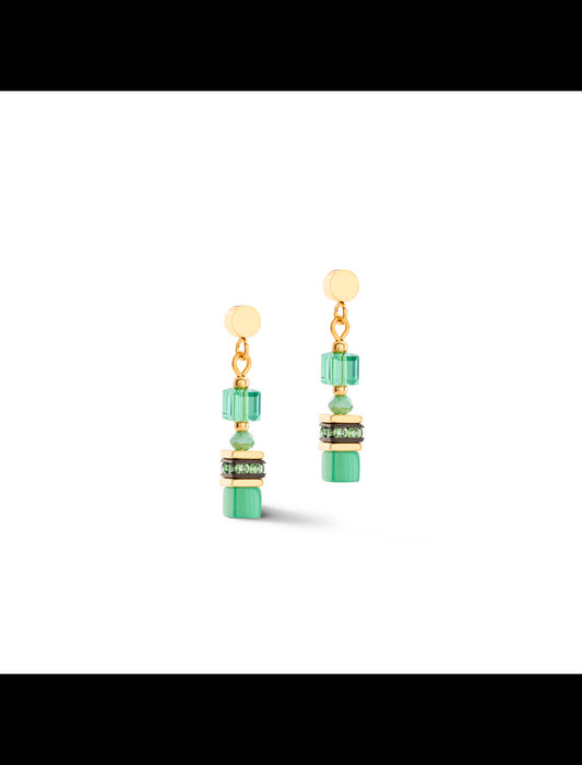 Boucles d'oreilles clous vertes