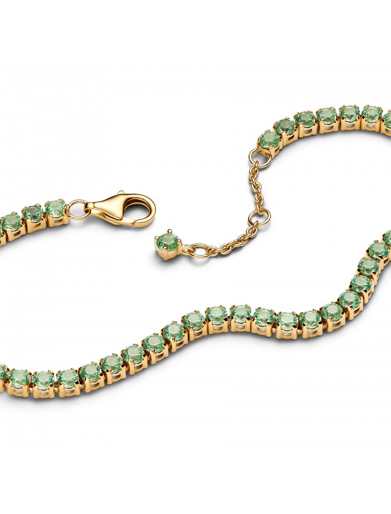 Bracelet Tennis Vert Étincelant