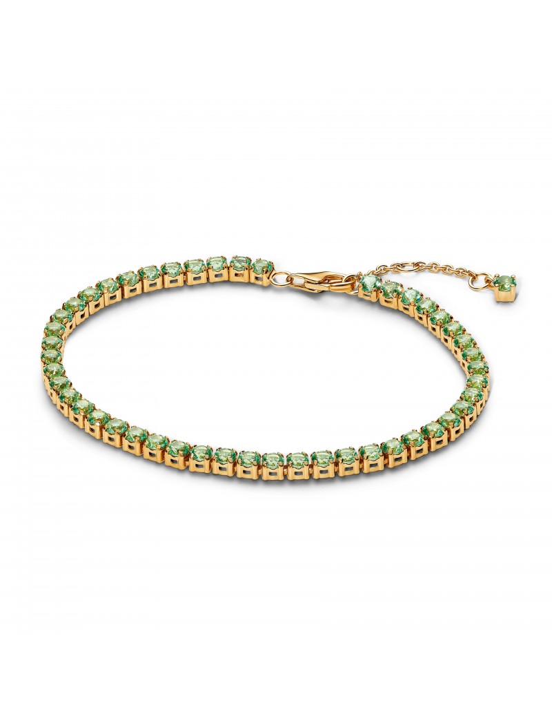 Bracelet Tennis Vert Étincelant