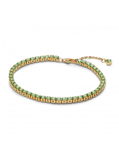 Bracelet Tennis Vert Étincelant