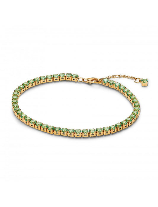Bracelet Tennis Vert Étincelant