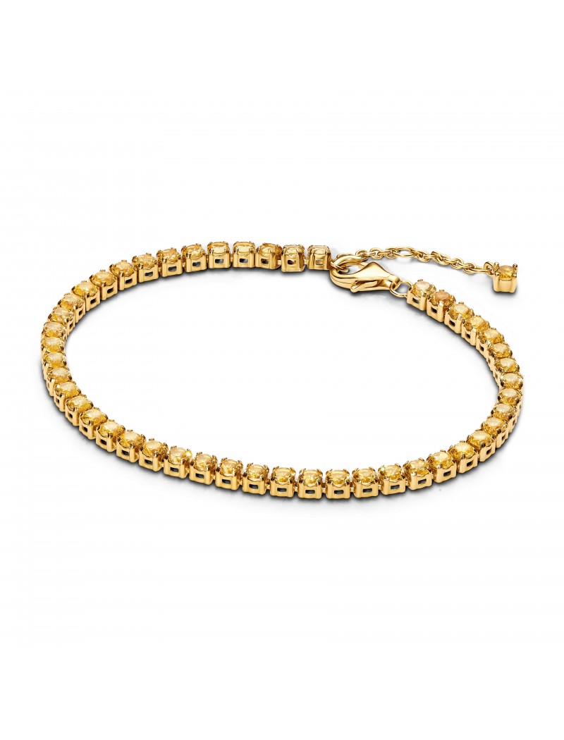 Bracelet Tennis Jaune Pétillant