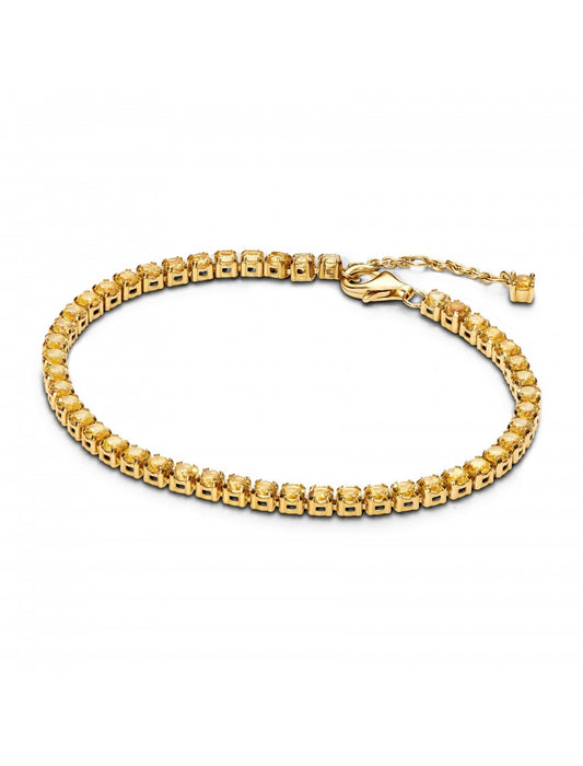 Bracelet Tennis Jaune Pétillant