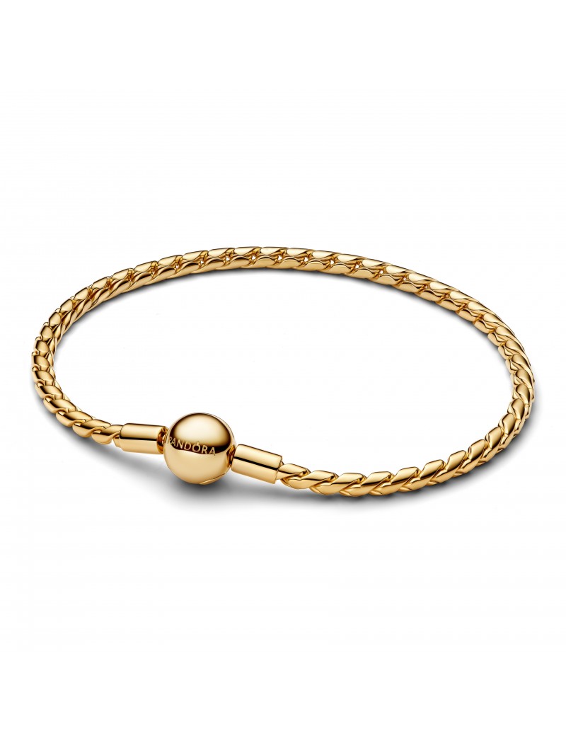 Bracelet chaîne à fermoir rond et aile