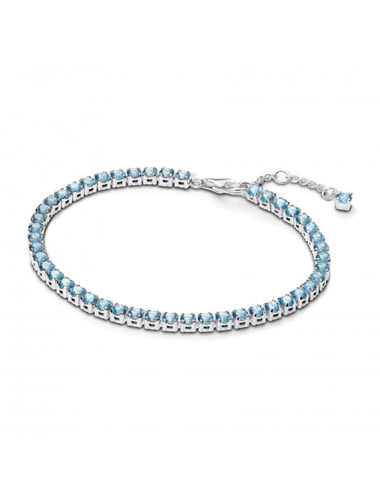 Bracelet Tennis Bleu Clair Pétillant