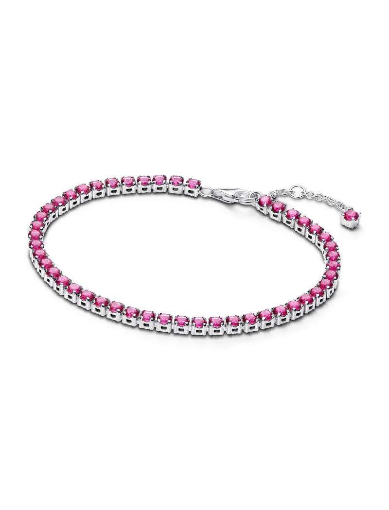 Bracelet Tennis Rose Étincelant
