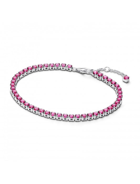 Bracelet Tennis Rose Étincelant