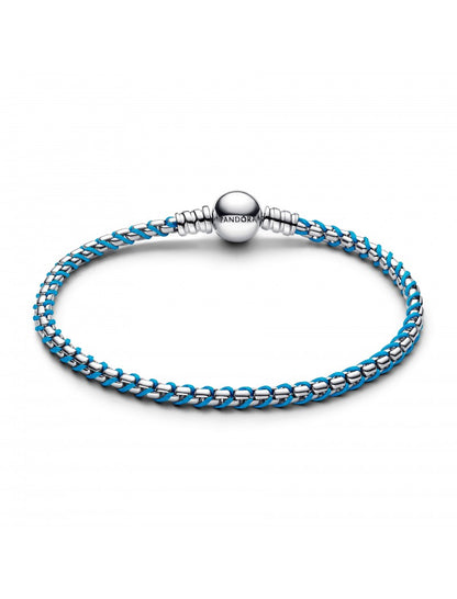 Bracelet chaîne en cordon bleu