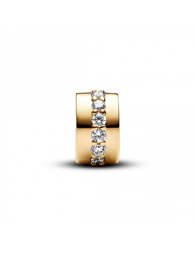 Charm clip à rangée scintillante transparente