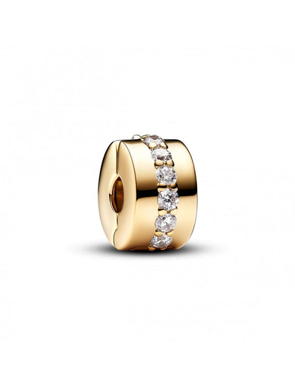 Charm clip à rangée scintillante transparente