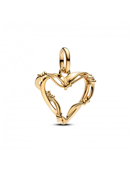 Charm pendentif coeur en fil de fer