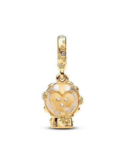 Mélange de métaux unique plaqué or Verre Zircone Cubique Transparent