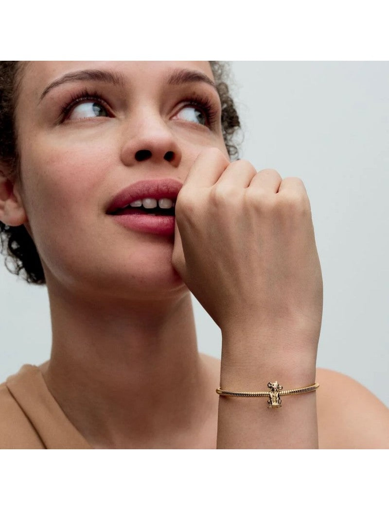 Mélange de métaux unique plaqué or Émail Noir