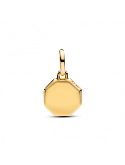 Breloque mini médaillon bleu à graver