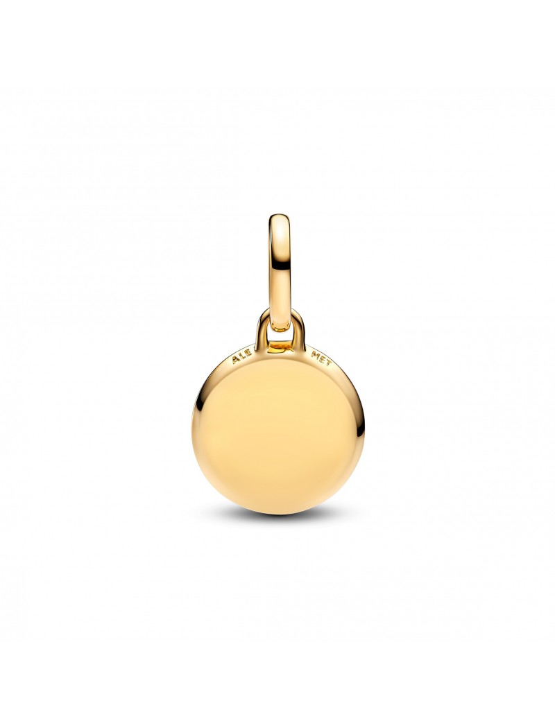 Charm mini médaillon vert à graver