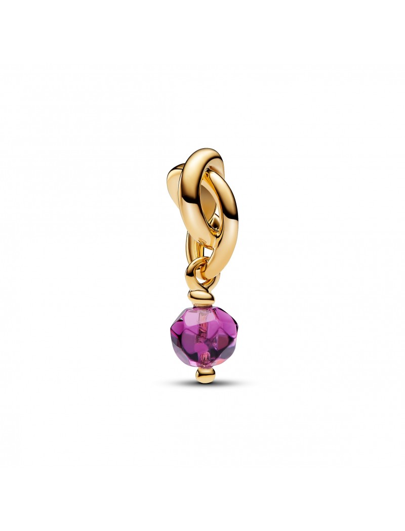 Charm pendentif cercle d'éternité violet à facettes