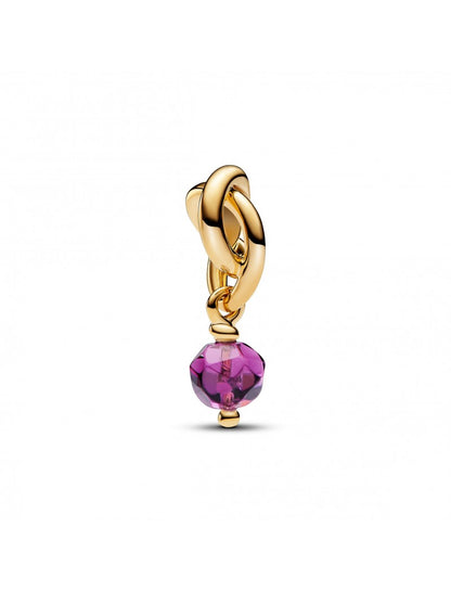 Charm pendentif cercle d'éternité violet à facettes