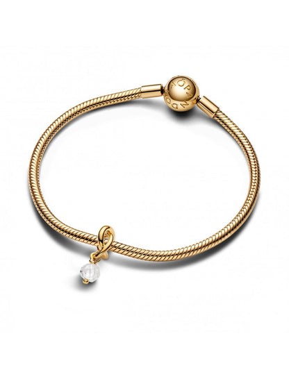 Charm pendentif cercle d'éternité transparent à facettes