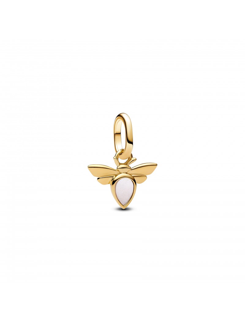 Charm mini pendentif abeille blanche