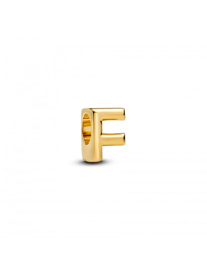 CHARM LETTRE F PLAQUÉ OR