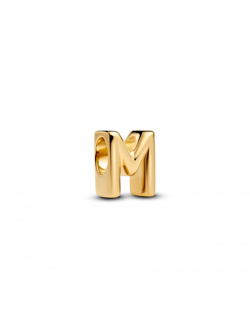 CHARM LETTRE M PLAQUÉ OR
