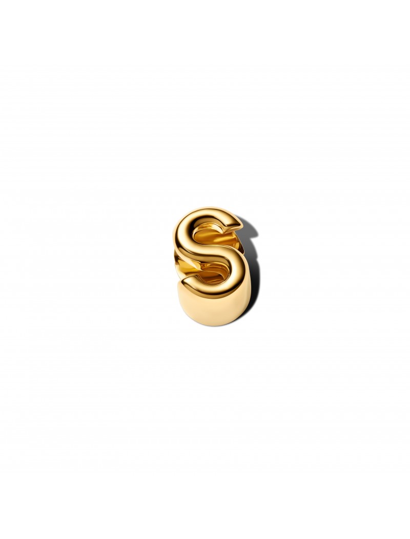 CHARM LETTRE S PLAQUÉ OR