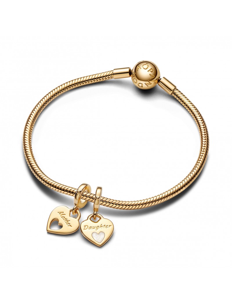 Charm pendentif double cœur fendu