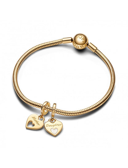 Charm pendentif double cœur fendu