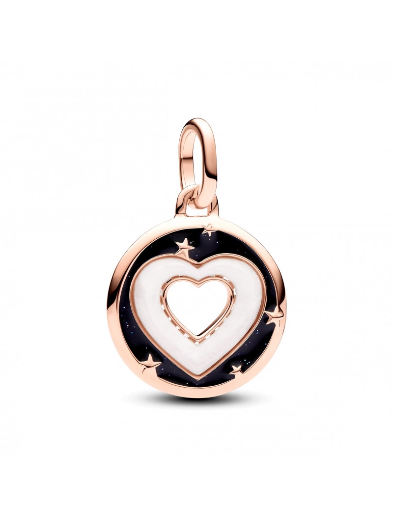 Mélange unique de métaux plaqué or rose Émail Biorésine Nacre artificielle Blanc