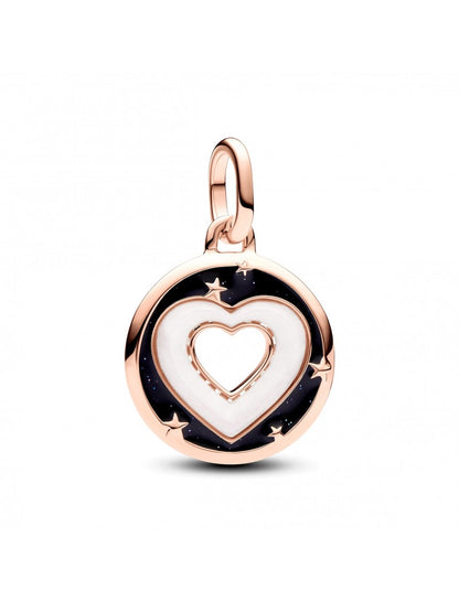 Mélange unique de métaux plaqué or rose Émail Biorésine Nacre artificielle Blanc