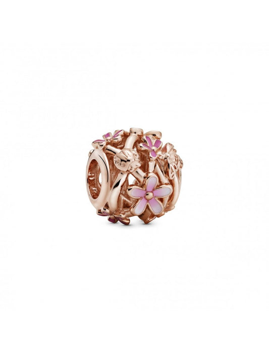 Fleur de marguerite rose ajourée