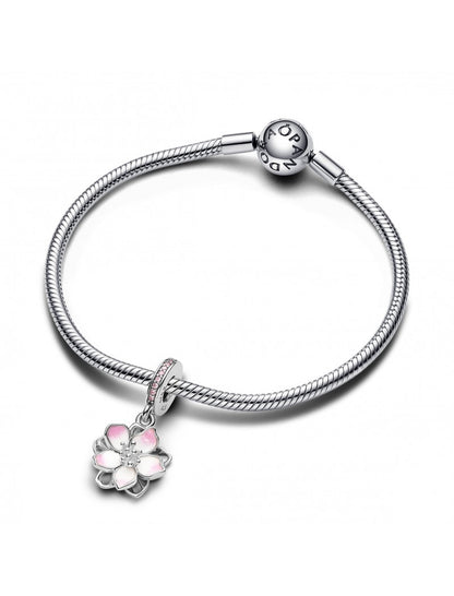 Argent 925/1000 Émail Zircone Cubique Rose