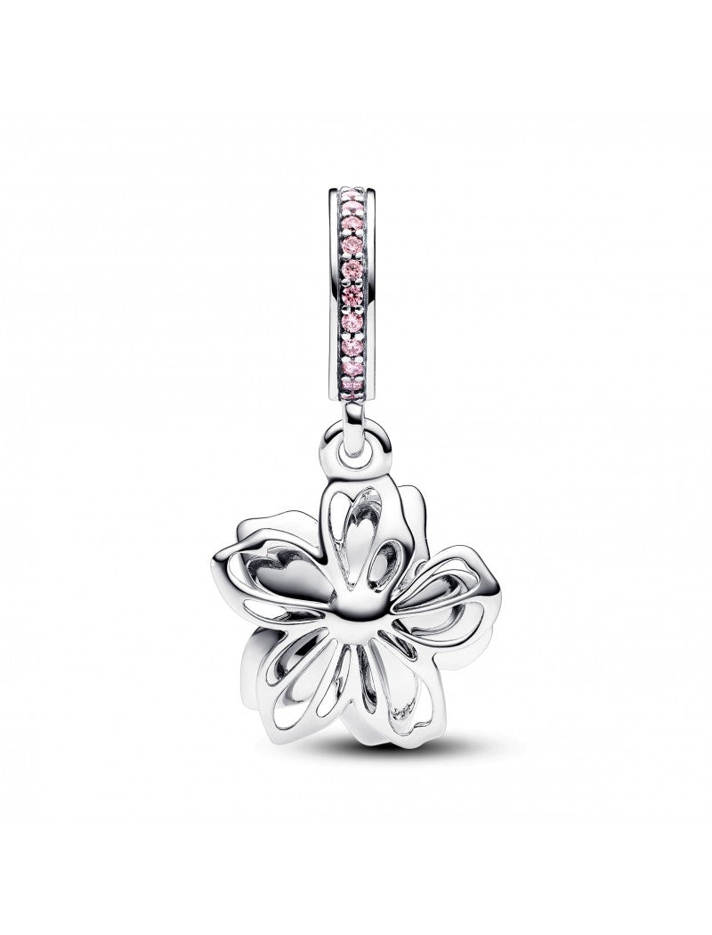 Argent 925/1000 Émail Zircone Cubique Rose