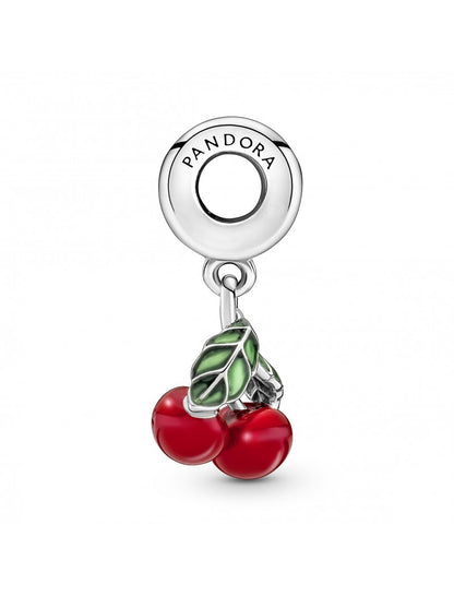 Charm pendentif asymétrique en forme de cerise