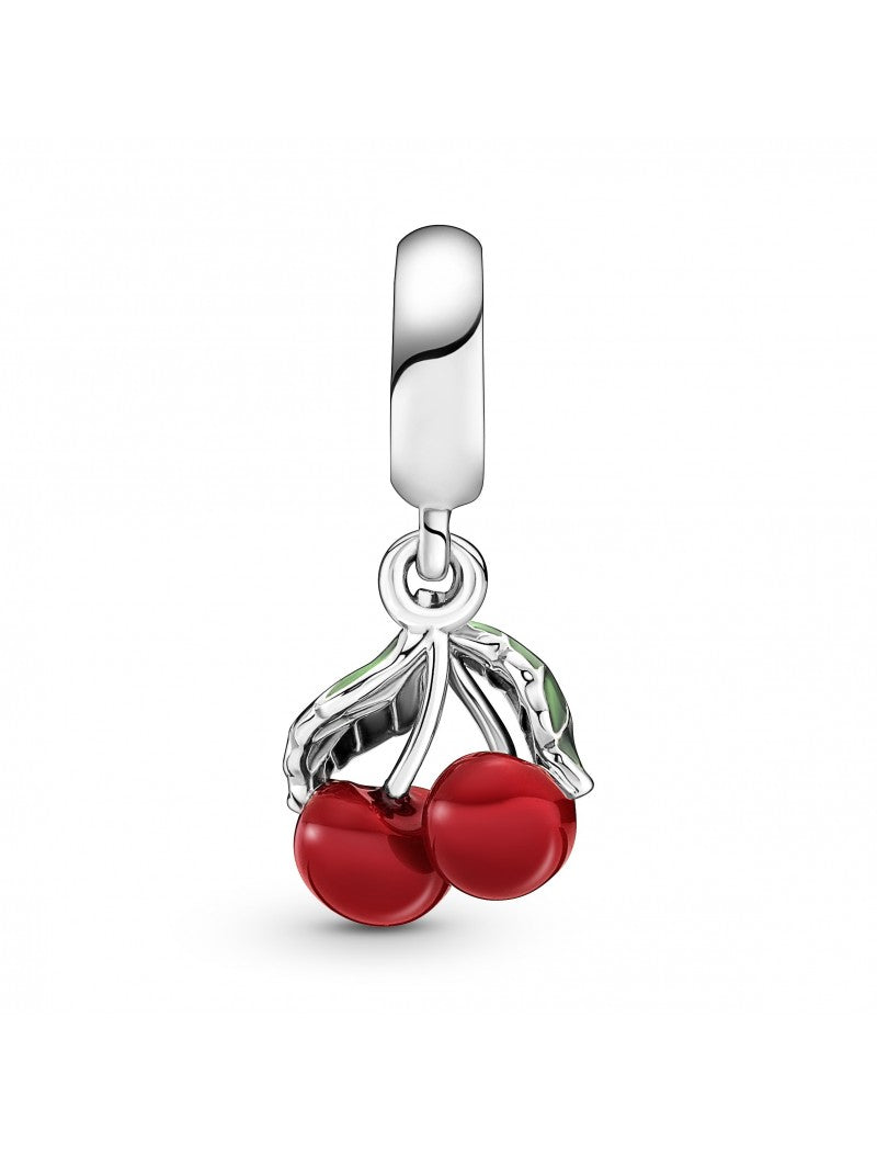 Charm pendentif asymétrique en forme de cerise