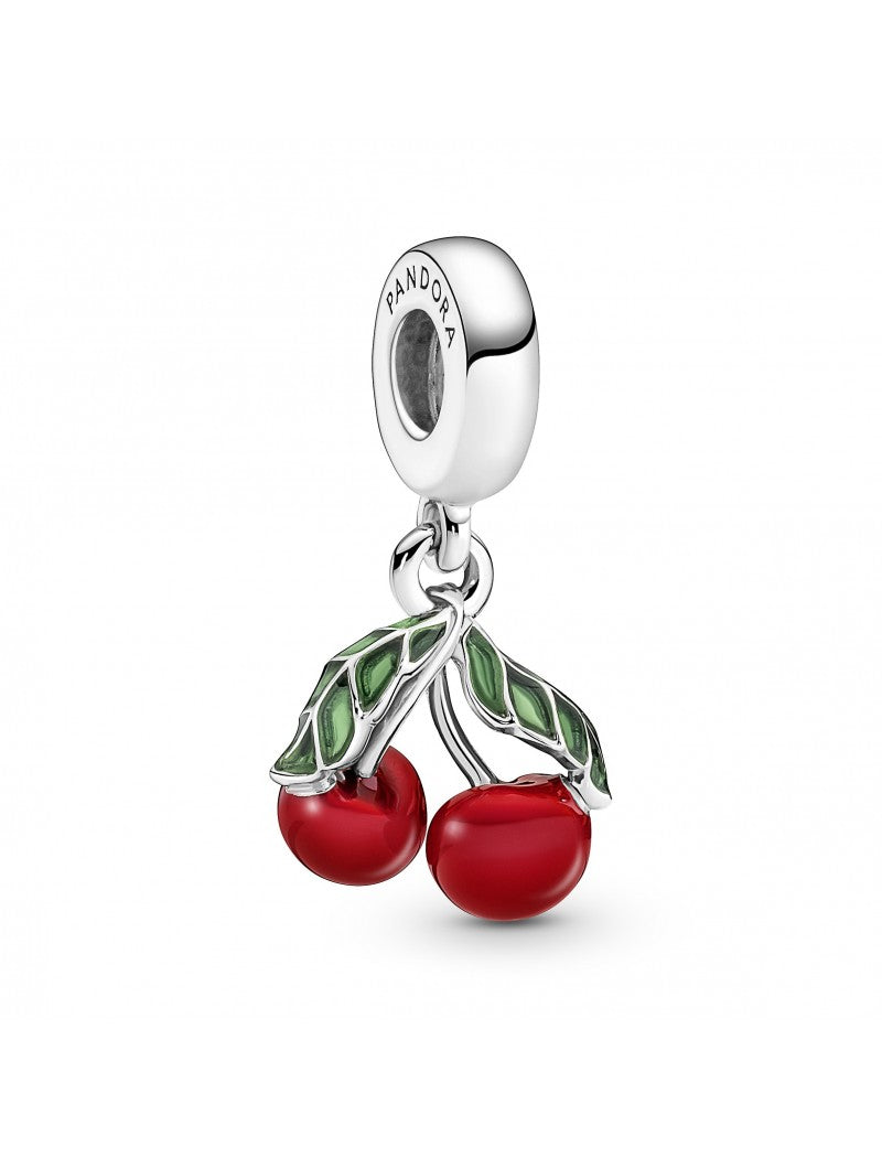 Charm pendentif asymétrique en forme de cerise